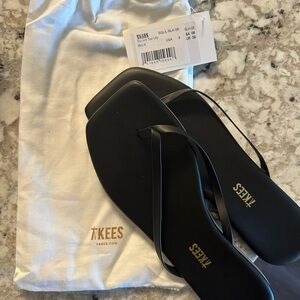 TKEES Black Sandals